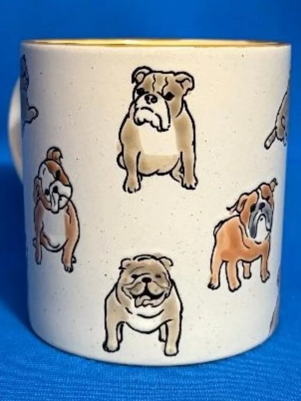 NEW ENGLISH BULLDOG & PAW PRINT GORGEOUS & ADORABLE 21 OZ / 21 OUNCES MUG / CUP